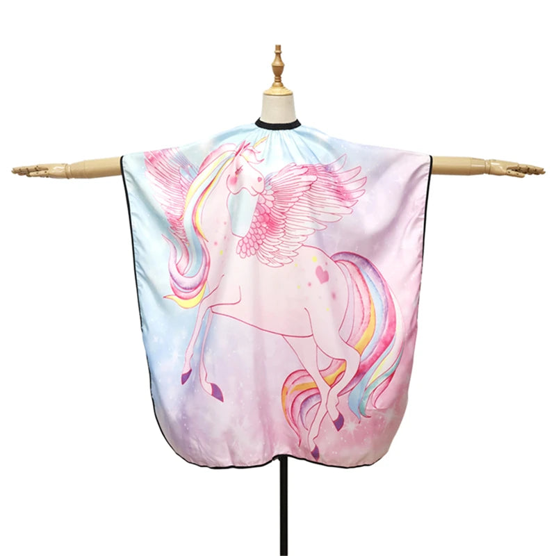 Salon Children  Cartoon Pattern Haircut Apron Waterproof Hairdressing Cloth Cape Professional Barbershop Styling Accessories