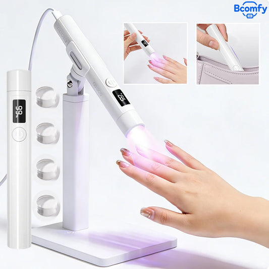 Mini UV LED Nail Dryer Lamp Cordless Foldable Curing Light for Nail Gel Polish Quick Dry Nail Art Manicure Tool for Home Salon