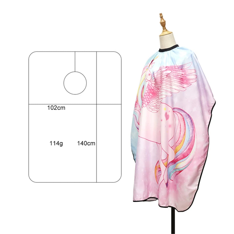 Salon Children  Cartoon Pattern Haircut Apron Waterproof Hairdressing Cloth Cape Professional Barbershop Styling Accessories