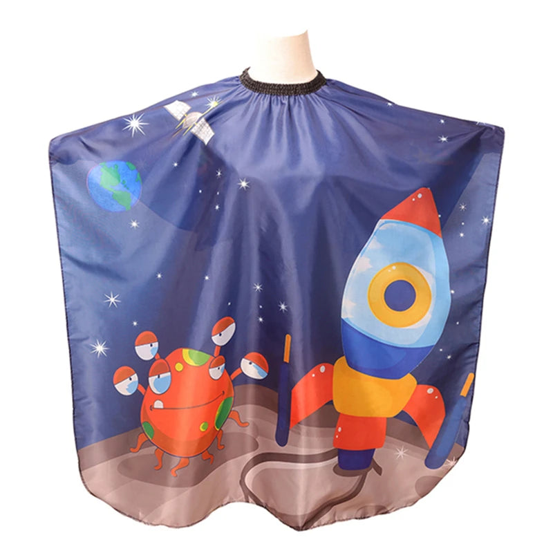 Salon Children  Cartoon Pattern Haircut Apron Waterproof Hairdressing Cloth Cape Professional Barbershop Styling Accessories