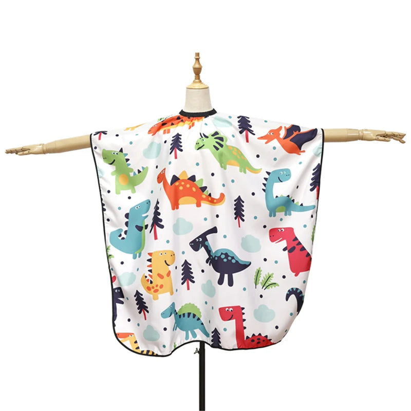 Salon Children  Cartoon Pattern Haircut Apron Waterproof Hairdressing Cloth Cape Professional Barbershop Styling Accessories